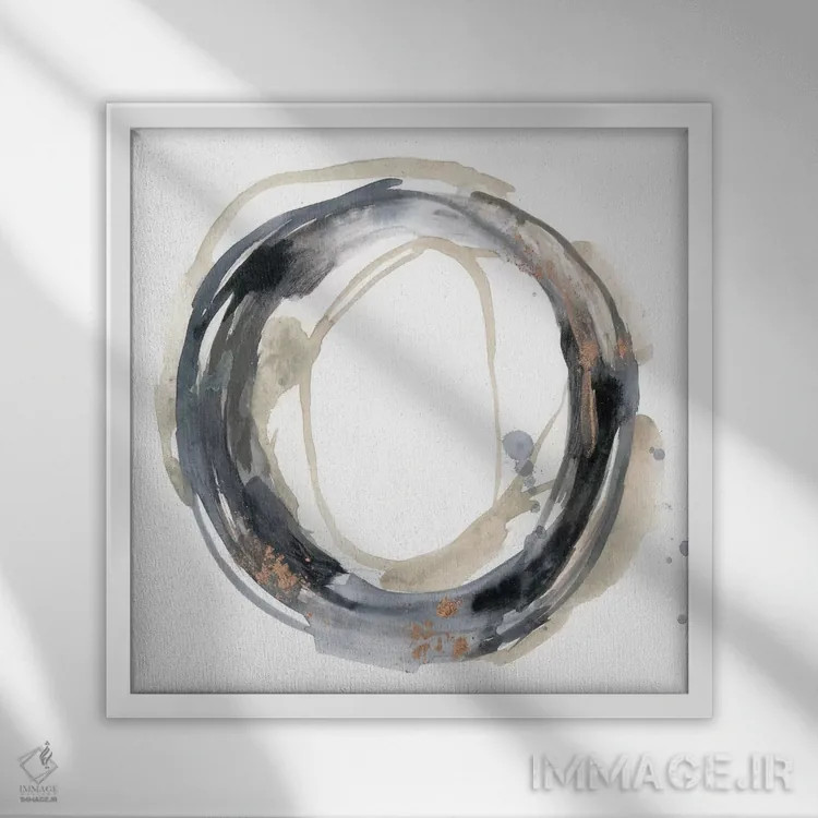 تابلو دکوراتیو انقلاب خنثی I اثر جنیفر گلدبرگر - نمای قابدار سفید