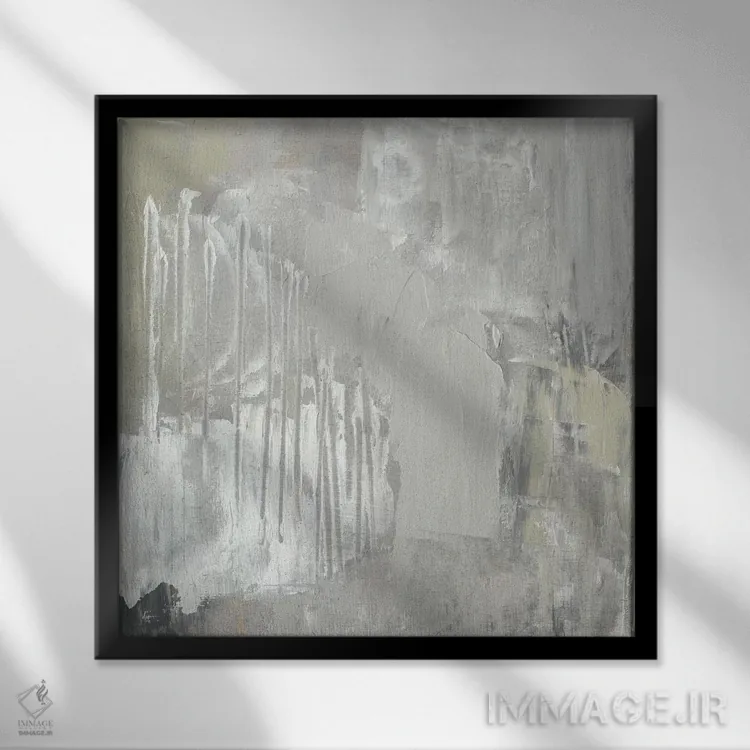 تابلو دکوراتیو ترکیب بندی خنثی I اثر جنیفر گلدبرگر - نمای قابدار مشکی
