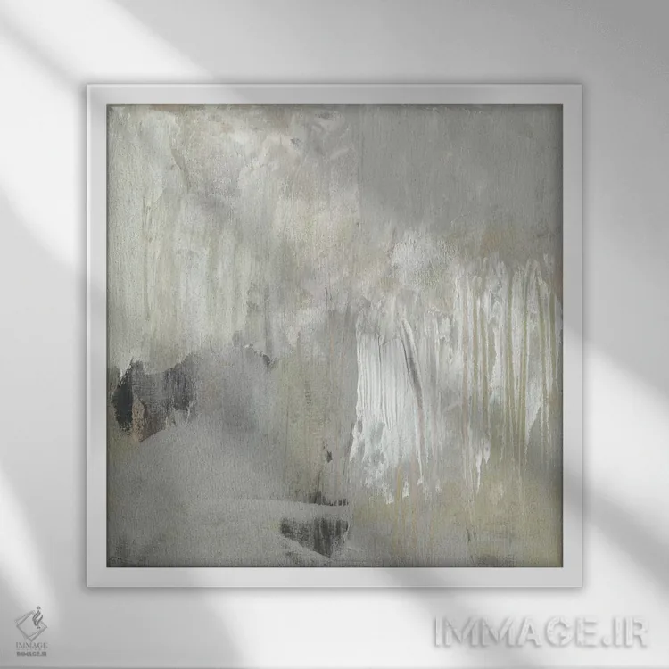 تابلو دکوراتیو ترکیب بندی خنثی II اثر جنیفر گلدبرگر - نمای قابدار سفید