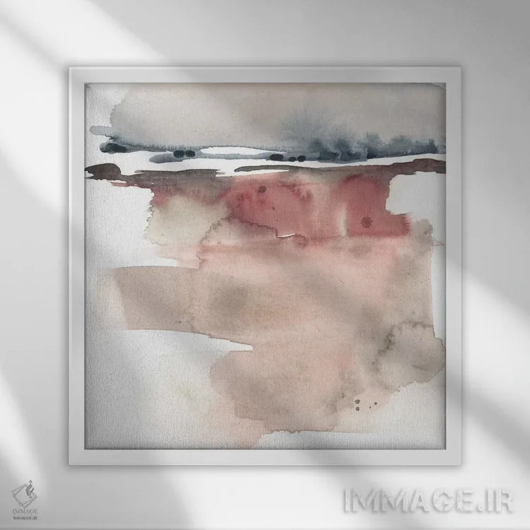 تابلو دکوراتیو افق زمین III اثر جنیفر گلدبرگر - نمای قابدار سفید