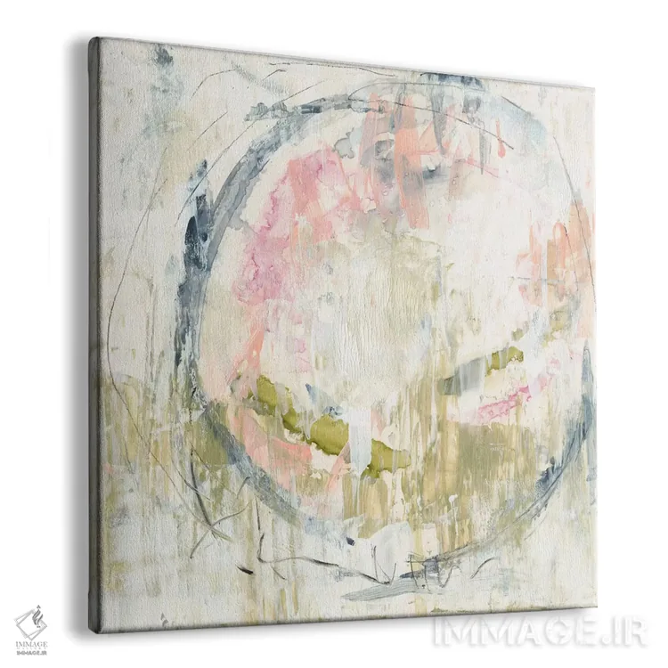 تابلو دکوراتیو خزه صورتی I اثر جنیفر گلدبرگر - نمای پرسپکتیو محصول