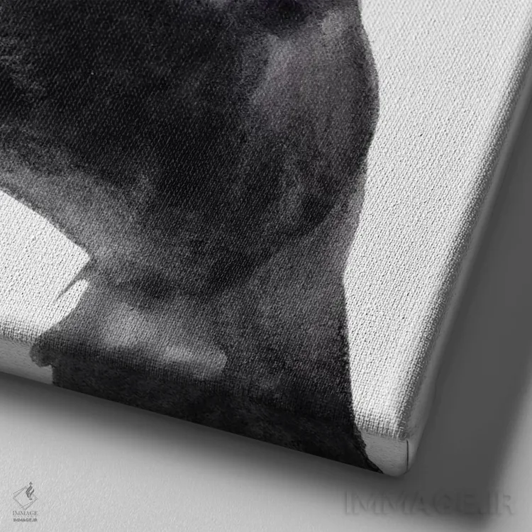 تابلو دکوراتیو شکوفه بنفش I اثر جنیفر گلدبرگر - نمای نزدیک بافت بوم