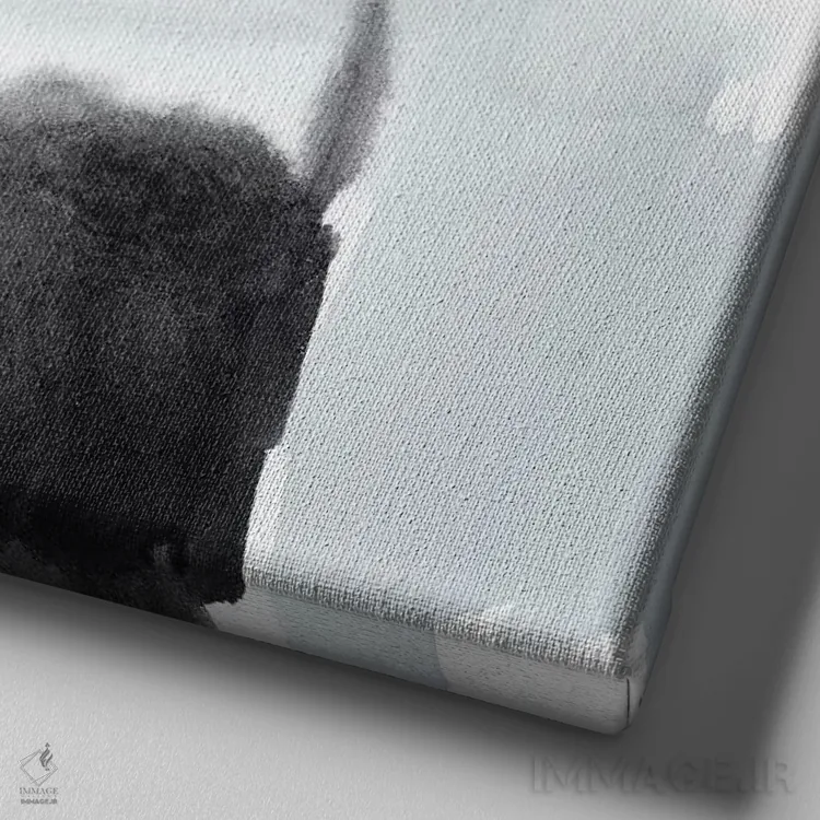 تابلو دکوراتیو شکوفه بنفش II اثر جنیفر گلدبرگر - نمای نزدیک بافت بوم