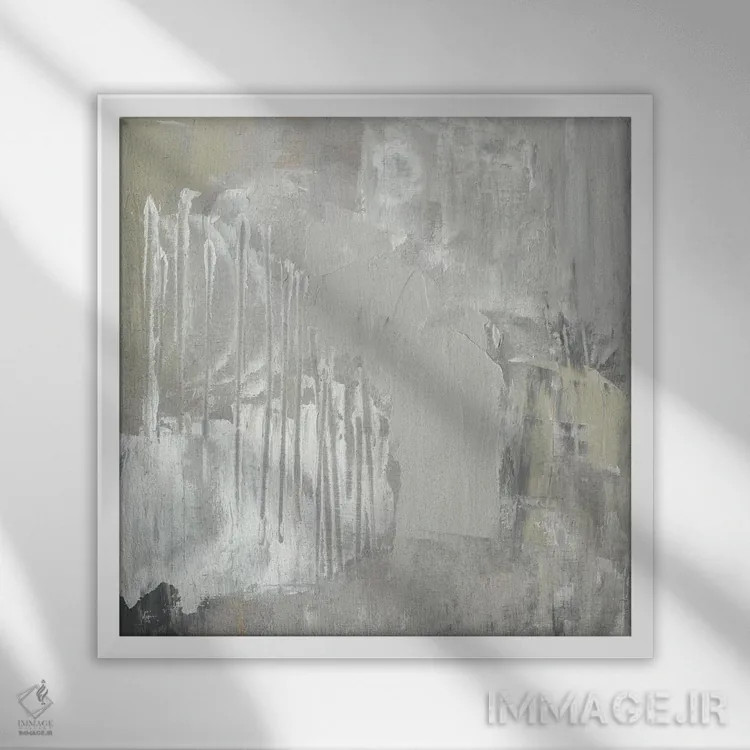 تابلو دکوراتیو ترکیب بندی خنثی I اثر جنیفر گلدبرگر - نمای قابدار سفید