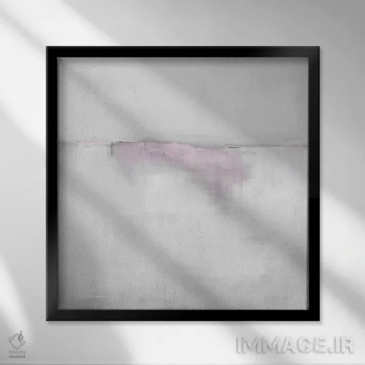 تابلو دکوراتیو شن های صورتی در زمزمه اثر جکی گوویا - نمای قابدار مشکی