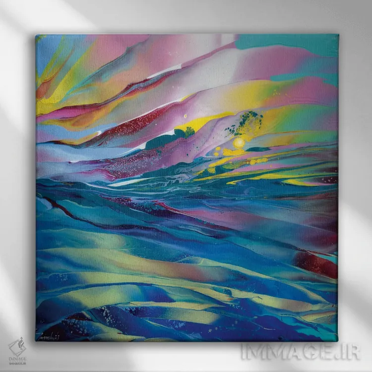 تابلو دکوراتیو فراتر از آسمان ۶ اثر جیکوب جوگاشویلی - نمای روبهرو روی دیوار