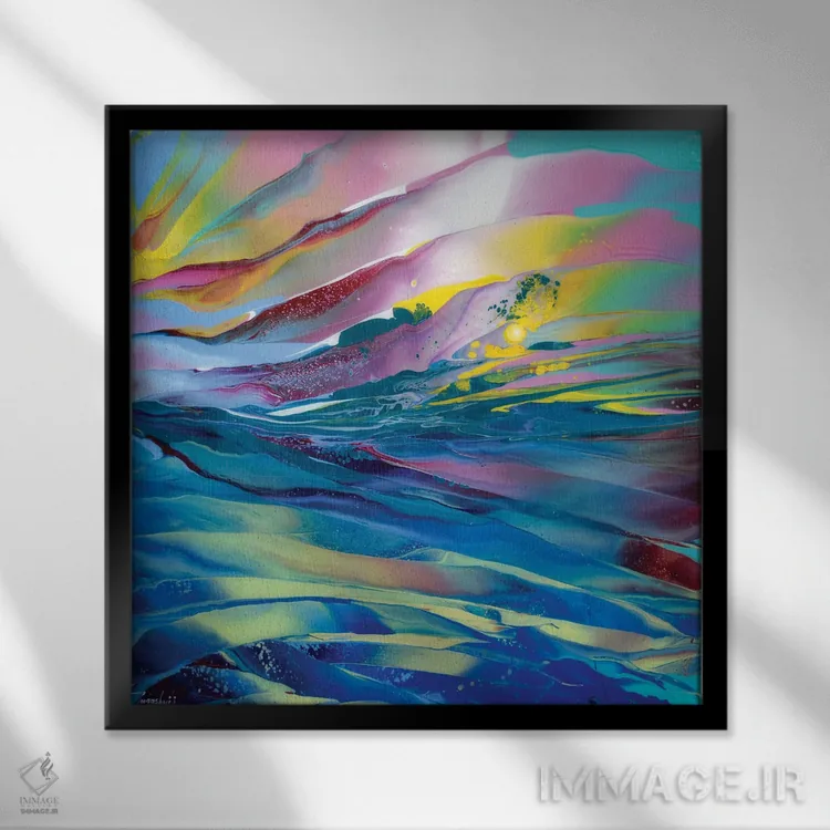 تابلو دکوراتیو فراتر از آسمان ۶ اثر جیکوب جوگاشویلی - نمای قابدار مشکی