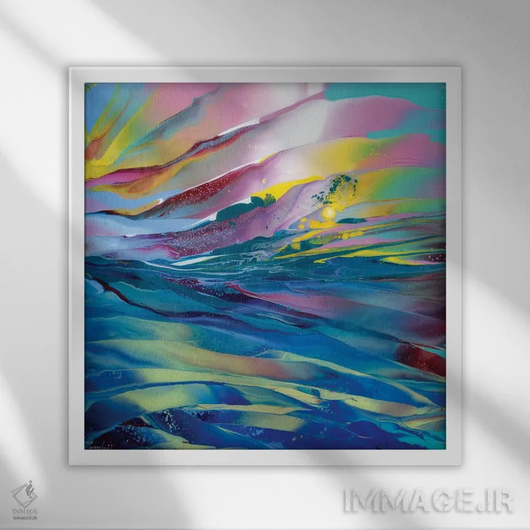 تابلو دکوراتیو فراتر از آسمان ۶ اثر جیکوب جوگاشویلی - نمای قابدار سفید