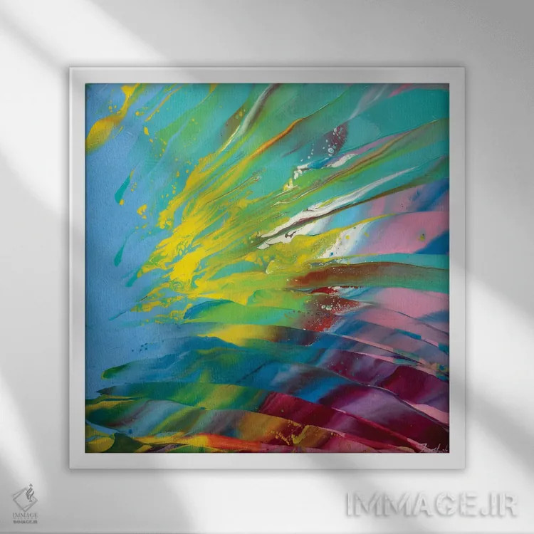 تابلو دکوراتیو فراتر از آسمان ۳ اثر جیکوب جوگاشویلی - نمای قابدار سفید