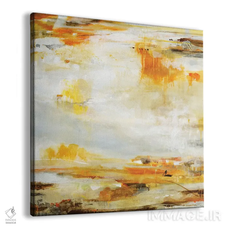 تابلو دکوراتیو بخار نارنجی اثر جیل مارتین - نمای پرسپکتیو محصول