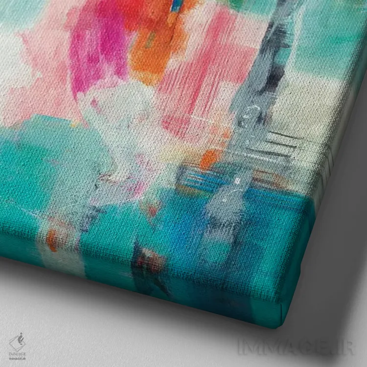 تابلو دکوراتیو رسیدن به آخرین قطار اثر جیل مارتین - نمای نزدیک بافت بوم