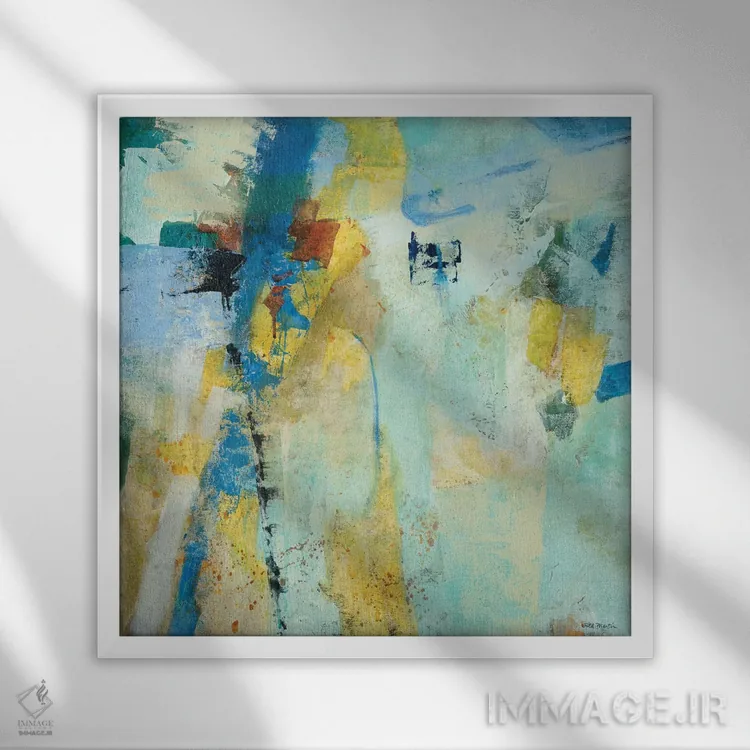 تابلو دکوراتیو باد متقاطع 2 اثر جیل مارتین - نمای قابدار سفید