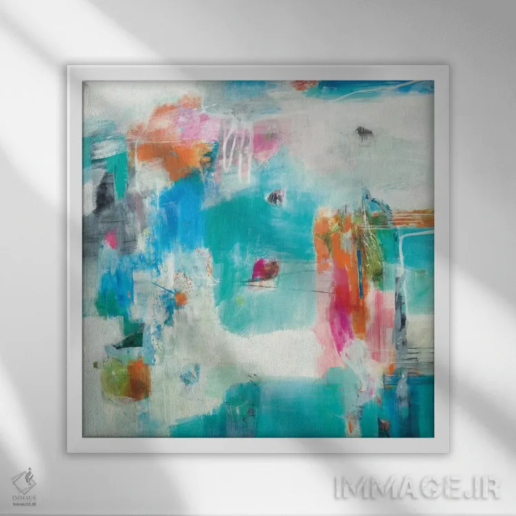 تابلو دکوراتیو رسیدن به آخرین قطار اثر جیل مارتین - نمای قابدار سفید