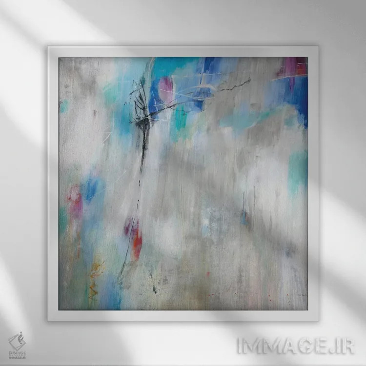 تابلو دکوراتیو تغییر مسیر اثر جیل مارتین - نمای قابدار سفید