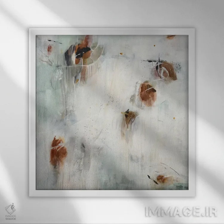 تابلو دکوراتیو کد مسی اثر جیل مارتین - نمای قابدار سفید