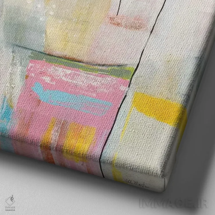 تابلو دکوراتیو انگیزش اثر جیل مارتین - نمای نزدیک بافت بوم