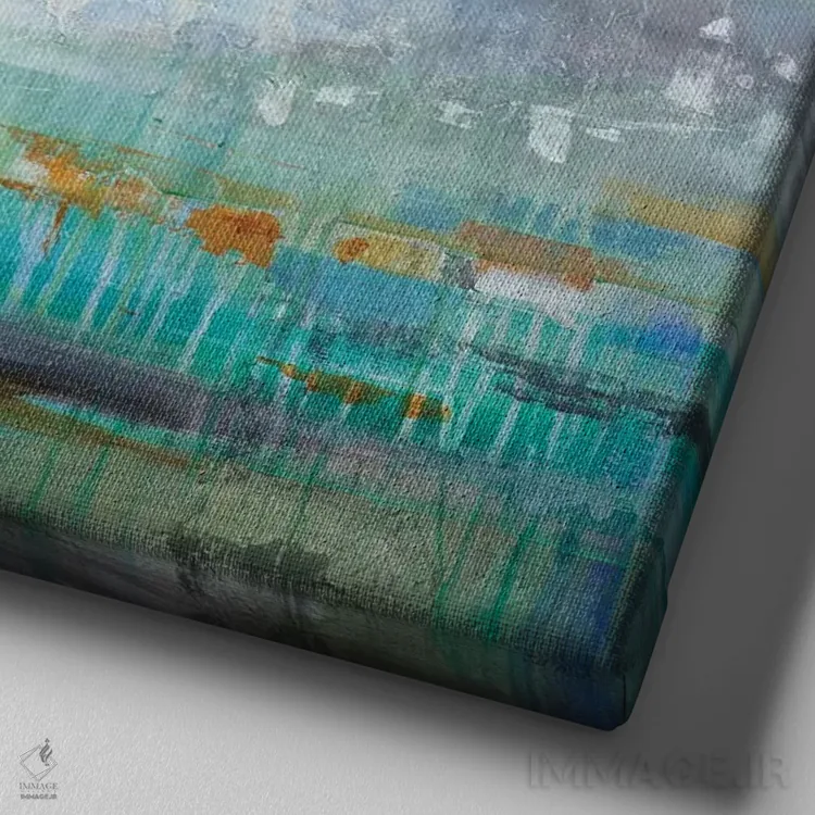 تابلو دکوراتیو اتمسفر اثر جیل مارتین - نمای نزدیک بافت بوم