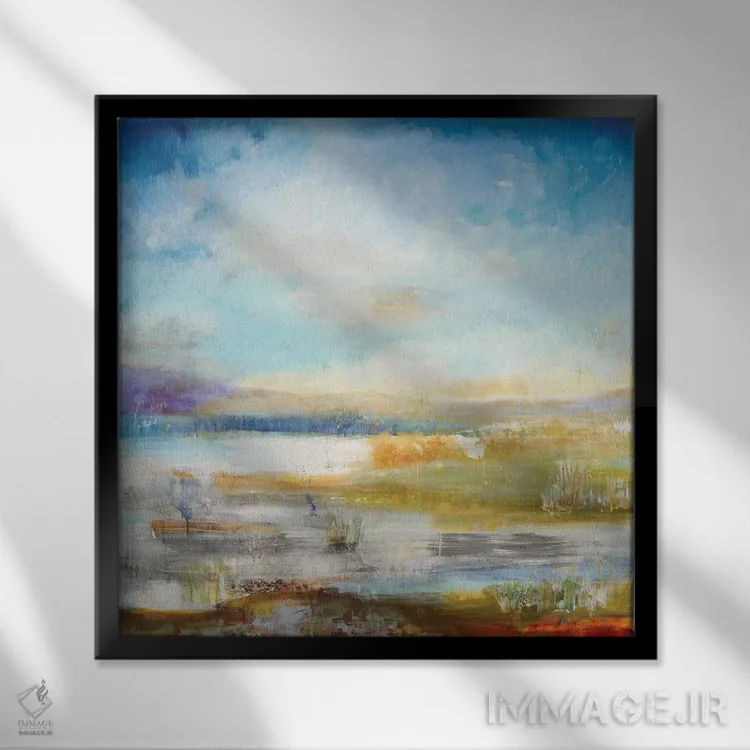 تابلو دکوراتیو اراضی باتلاقی اثر جیل مارتین - نمای قابدار مشکی