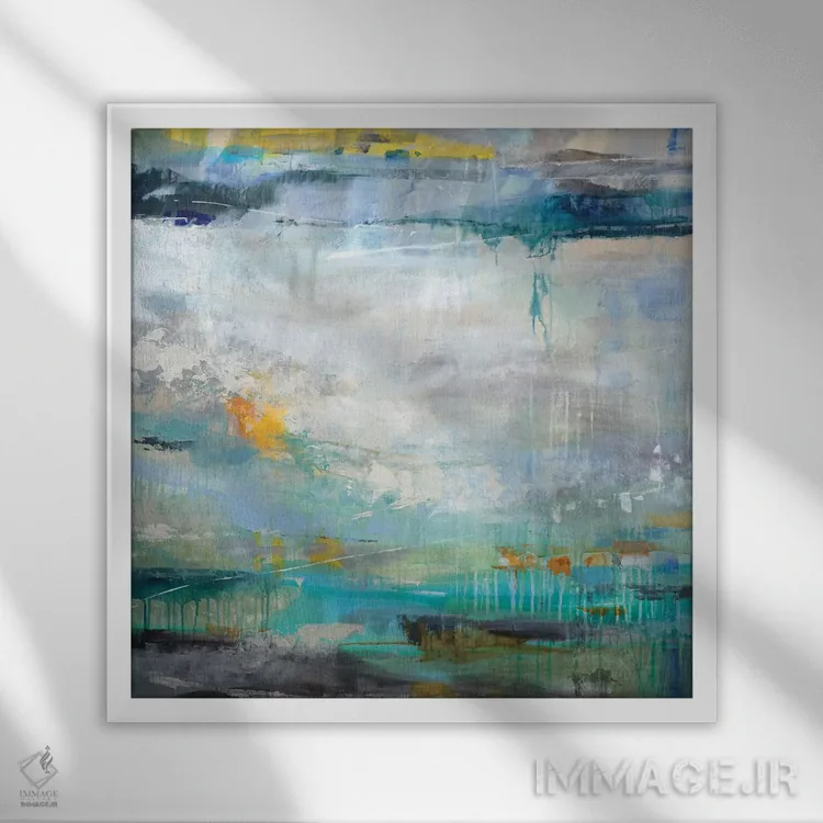 تابلو دکوراتیو اتمسفر اثر جیل مارتین - نمای قابدار سفید