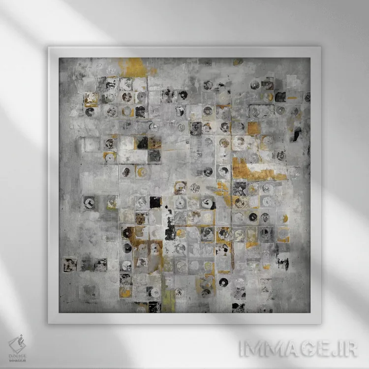 تابلو دکوراتیو اصل بدیهی اثر جیل مارتین - نمای قابدار سفید