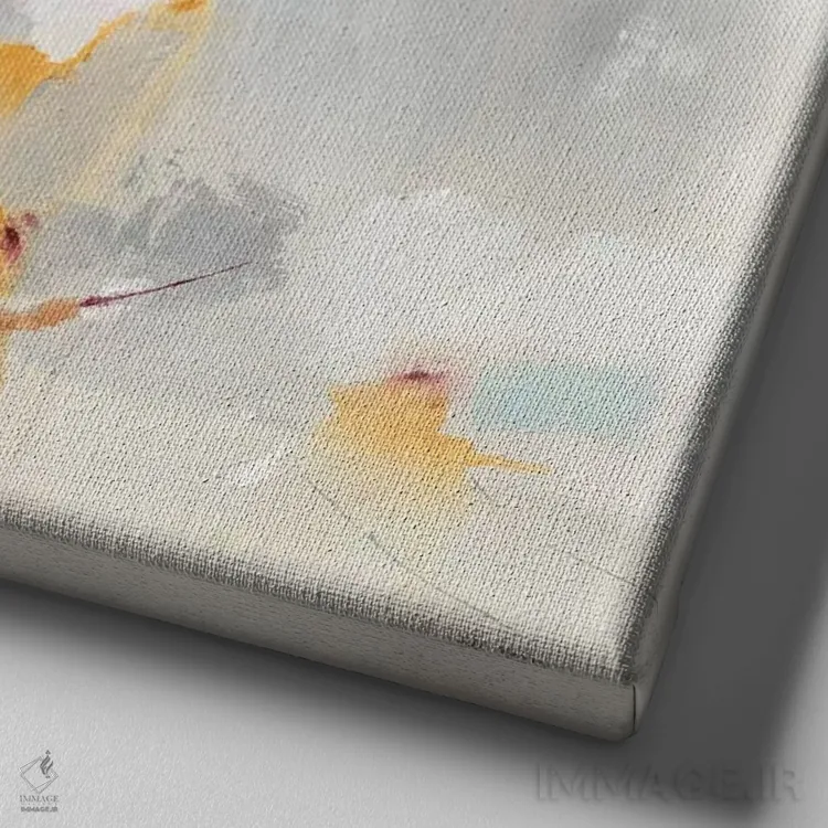 تابلو دکوراتیو همه در یک نگاه اثر جیل مارتین - نمای نزدیک بافت بوم