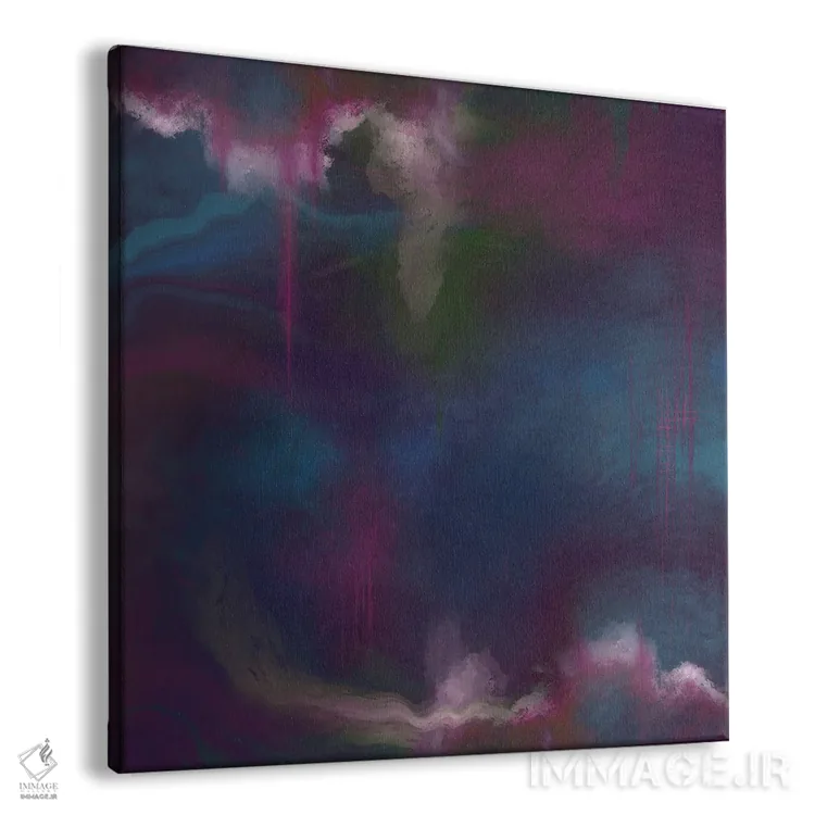 تابلو دکوراتیو آبی عمیق اثر جولیانا لوومر - نمای پرسپکتیو محصول