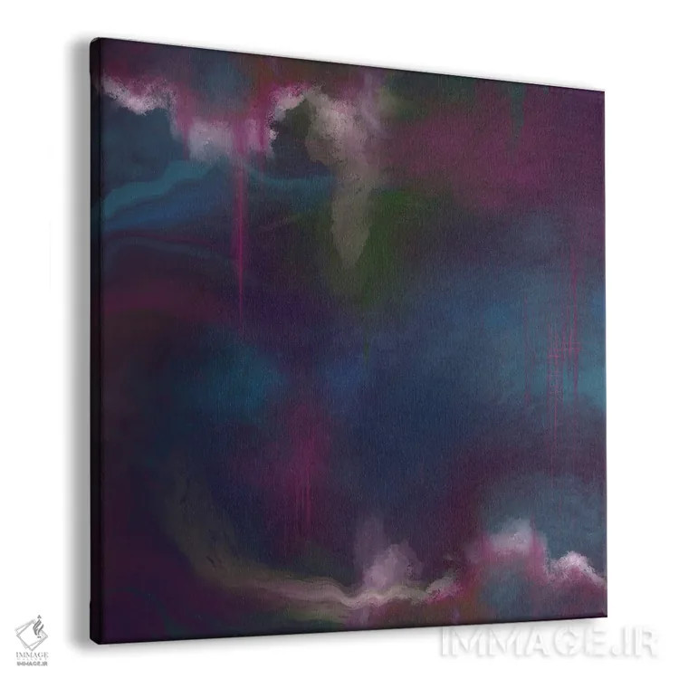 تابلو دکوراتیو آبی عمیق اثر جولیانا لوومر - نمای پرسپکتیو محصول