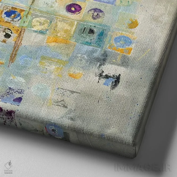 تابلو دکوراتیو اصل بدیهی اثر جیل مارتین - نمای نزدیک بافت بوم