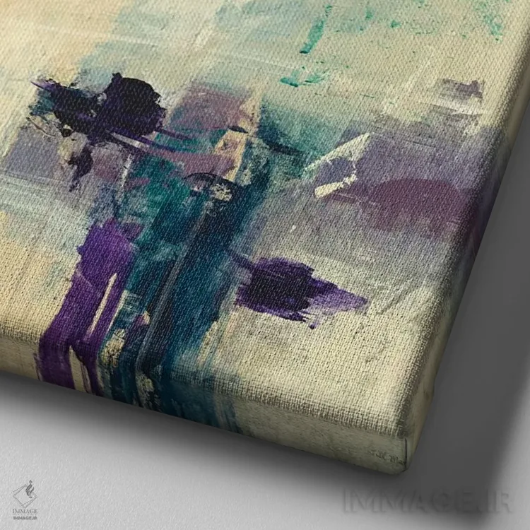 تابلو دکوراتیو الگوریتم ۱ اثر جیل مارتین - نمای نزدیک بافت بوم