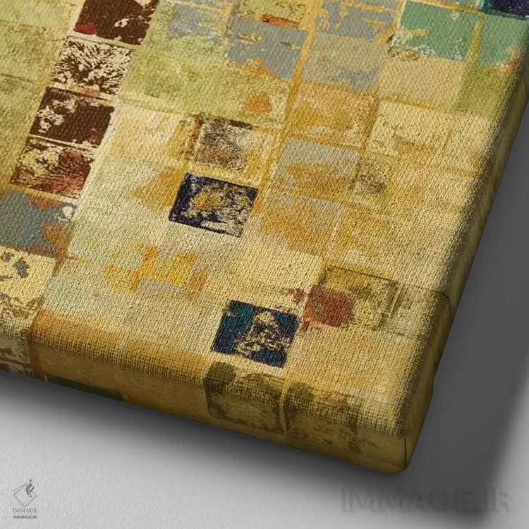 تابلو دکوراتیو بابل ۲ اثر جیل مارتین - نمای نزدیک بافت بوم