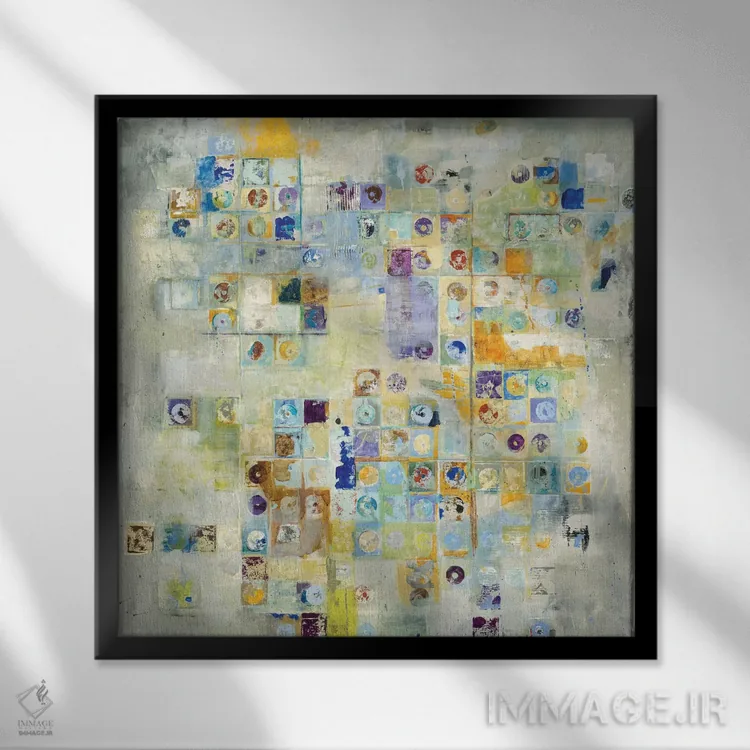 تابلو دکوراتیو اصل بدیهی اثر جیل مارتین - نمای قابدار مشکی