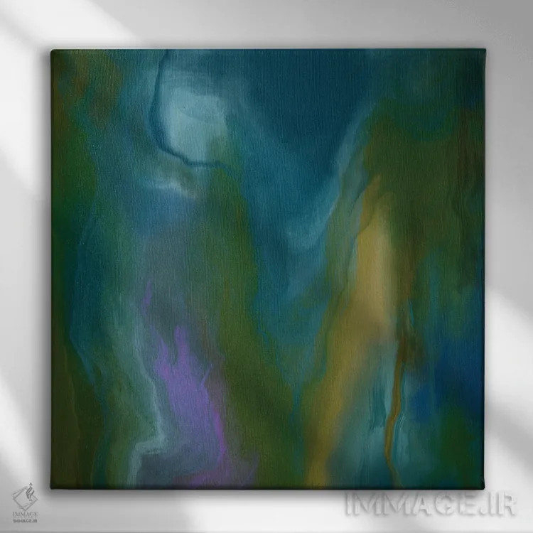 تابلو دکوراتیو جنگل سبز اثر جولیانا لوومر - نمای روبهرو روی دیوار