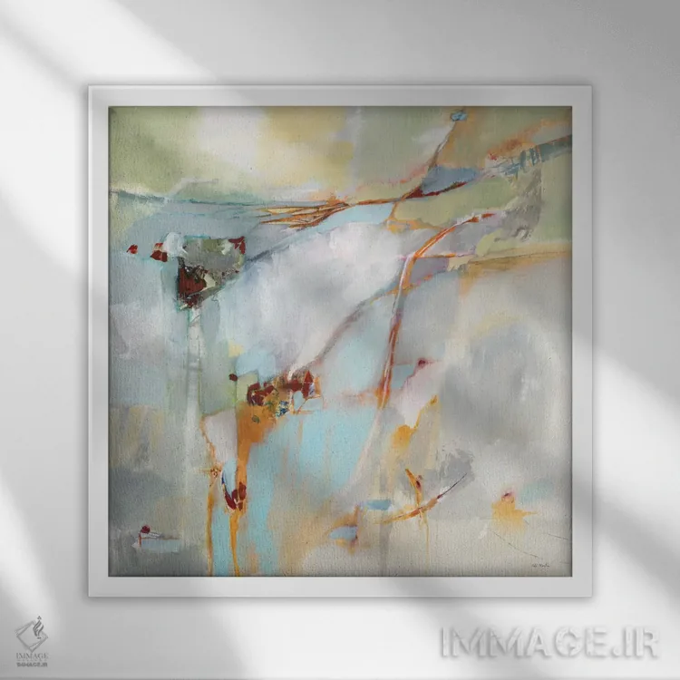 تابلو دکوراتیو همه در یک نگاه اثر جیل مارتین - نمای قابدار سفید