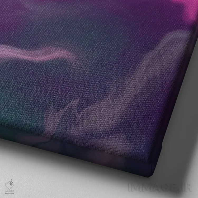 تابلو دکوراتیو سحابی صورتی اثر جولیانا لوومر - نمای نزدیک بافت بوم