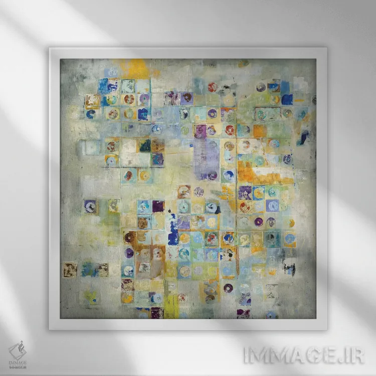 تابلو دکوراتیو اصل بدیهی اثر جیل مارتین - نمای قابدار سفید