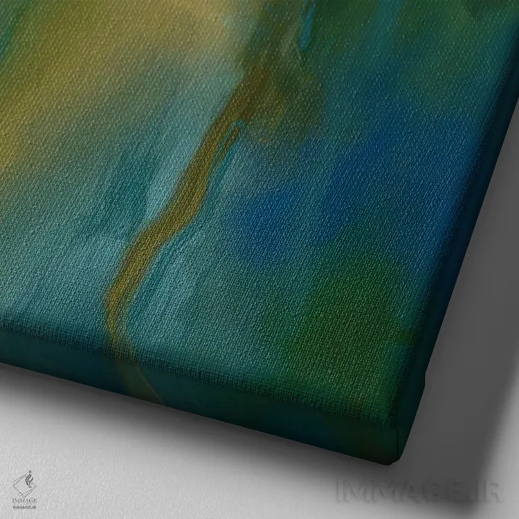 تابلو دکوراتیو جنگل سبز اثر جولیانا لوومر - نمای نزدیک بافت بوم