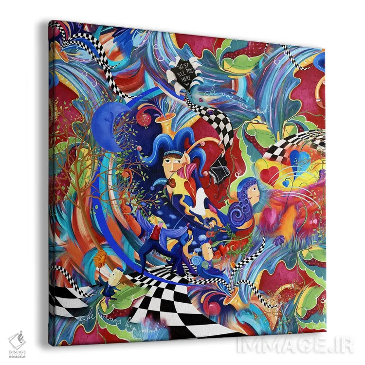 تابلو دکوراتیو زنی که ذهنش را می پوشد اثر جولیز - نمای پرسپکتیو محصول