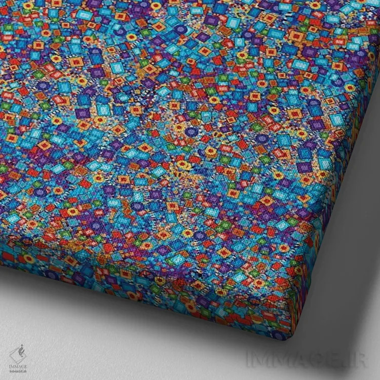 تابلو دکوراتیو کارناوال اثر جولیز - نمای نزدیک بافت بوم