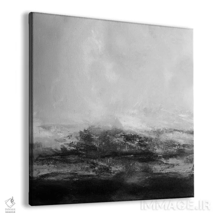 تابلو دکوراتیو زمین در خاکستری اثر جیک مسینا - نمای پرسپکتیو محصول