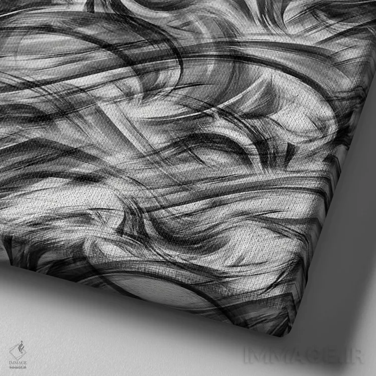 تابلو دکوراتیو حرکت شماره دو اثر جولیز - نمای نزدیک بافت بوم