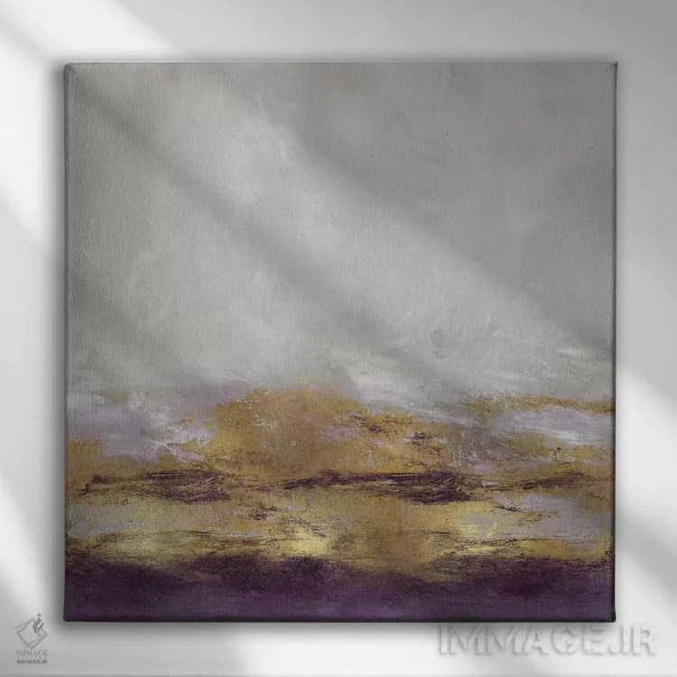 تابلو دکوراتیو زمین در میان آمتیست اثر جیک مسینا - نمای روبهرو روی دیوار