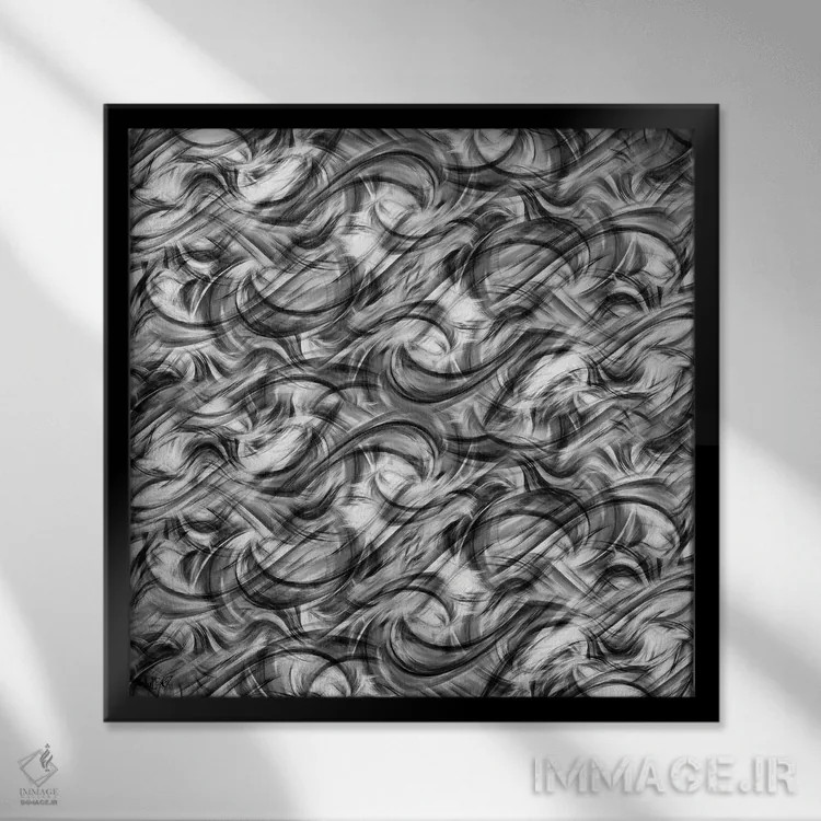 تابلو دکوراتیو حرکت شماره دو اثر جولیز - نمای قابدار مشکی