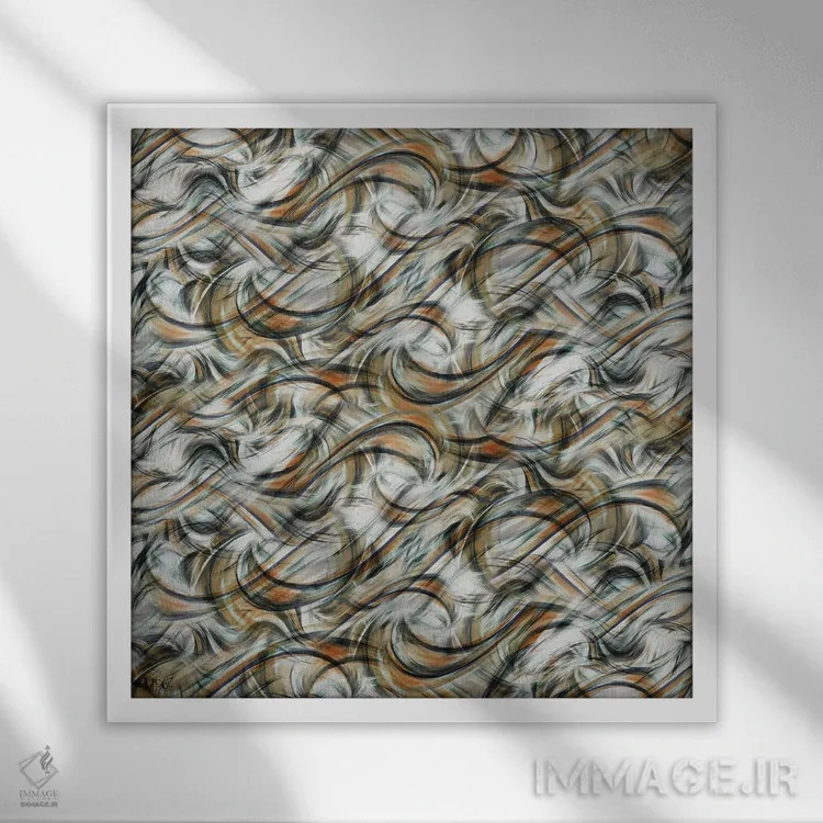 تابلو دکوراتیو حرکت اثر جولیز - نمای قابدار سفید