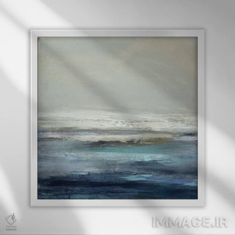 تابلو دکوراتیو در حرکت اثر جیک مسینا - نمای قابدار سفید