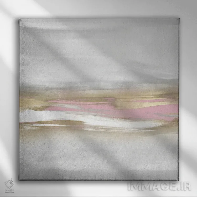 تابلو دکوراتیو درخشش صورتی II اثر جیک مسینا - نمای روبهرو روی دیوار