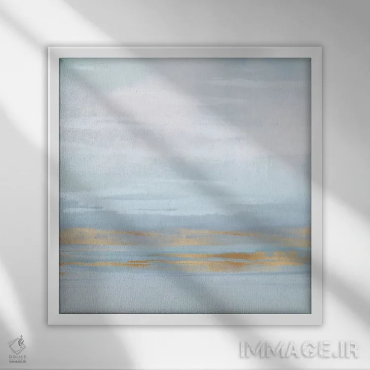 تابلو دکوراتیو بازتاب آبی آسمانی ۲ اثر جیک مسینا - نمای قابدار سفید