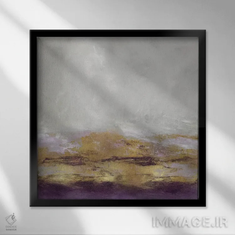 تابلو دکوراتیو زمین در میان آمتیست اثر جیک مسینا - نمای قابدار مشکی