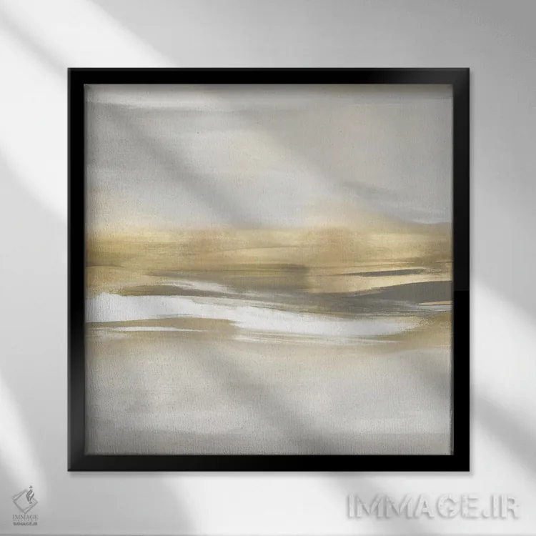 تابلو دکوراتیو درخشش طلایی II اثر جیک مسینا - نمای قابدار مشکی