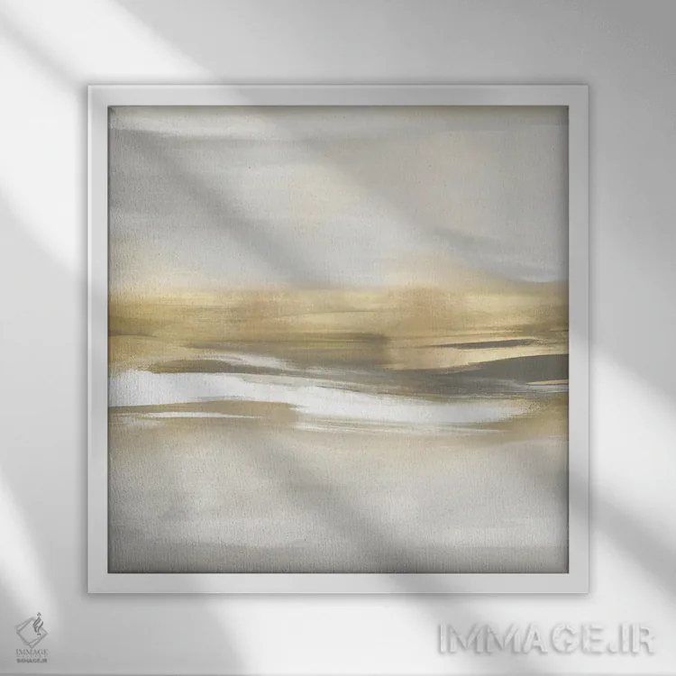 تابلو دکوراتیو درخشش طلایی II اثر جیک مسینا - نمای قابدار سفید