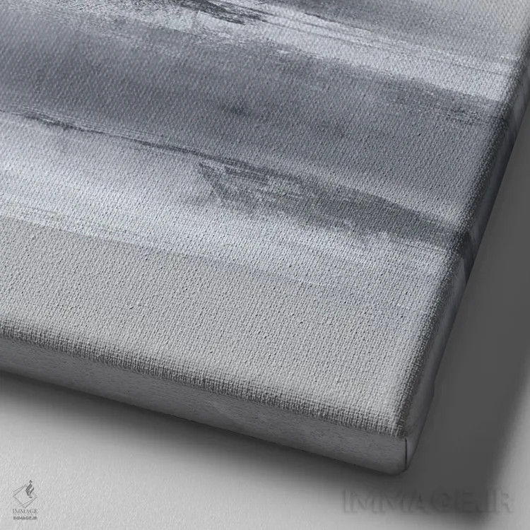 تابلو دکوراتیو عبور خاکستری II اثر جیک مسینا - نمای نزدیک بافت بوم